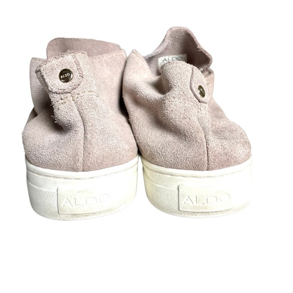 Aldo Suede Leather Lace Up Women's Sneakers Tan Size 7.5 - Picture 4 of 9